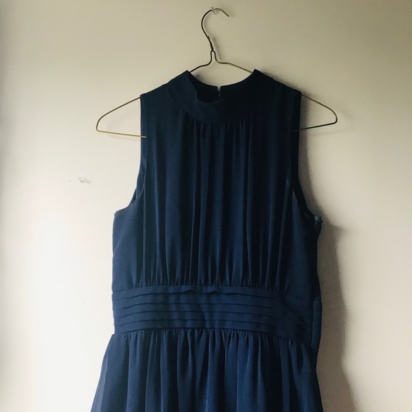 ModCloth Azalea Navy Blue Chiffon Dress - Picture 3 of 5
